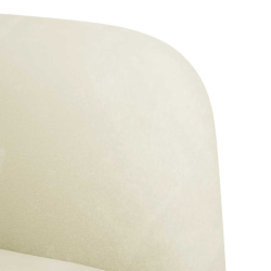 Sofa dwuosobowa kremowa 109 cm aksamitna