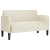 Sofa dwuosobowa kremowa 109 cm aksamitna