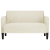 Sofa dwuosobowa kremowa 109 cm aksamitna