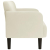 Sofa dwuosobowa kremowa 109 cm aksamitna