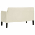 Sofa dwuosobowa kremowa 109 cm aksamitna