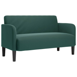 Sofa dwuosobowa Ciemnozielona 109 cm Aksamit