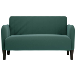Sofa dwuosobowa Ciemnozielona 109 cm Aksamit
