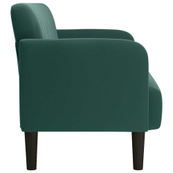 Sofa dwuosobowa Ciemnozielona 109 cm Aksamit