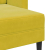 Sofa 2-osobowa z szezlongiem w kształcie litery L, żółta, 125cm