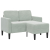 Sofa 2-osobowa z szezlongiem w kształcie litery L, jasnoszara
