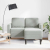 Sofa 2-osobowa z szezlongiem w kształcie litery L, jasnoszara