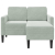 Sofa 2-osobowa z szezlongiem w kształcie litery L, jasnoszara