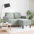Sofa 2-osobowa z szezlongiem w kształcie litery L, jasnoszara