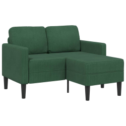 Sofa 2-osobowa z szezlongiem w kształcie litery L, dżungla