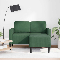 Sofa 2-osobowa z szezlongiem w kształcie litery L, dżungla