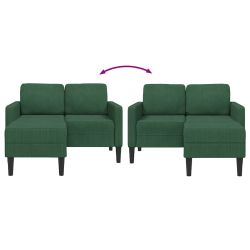 Sofa 2-osobowa z szezlongiem w kształcie litery L, dżungla