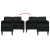 Sofa 2-osobowa z leżanką w kształcie litery L, czarna, 125 cm