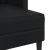 Sofa 2-osobowa z leżanką w kształcie litery L, czarna, 125 cm