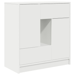 Komoda z szufladami i drzwiami, biała, 70,5x34x74,5 cm
