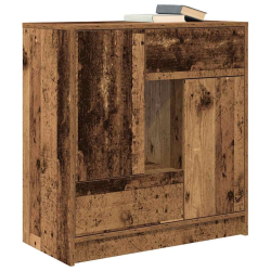 Komoda z szufladami i drzwiami, stare drewno, 70,5x34x74,5 cm