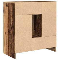 Komoda z szufladami i drzwiami, stare drewno, 70,5x34x74,5 cm