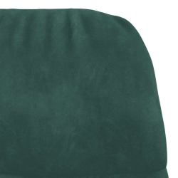 Fotel, ciemnozielony, obity aksamitem
