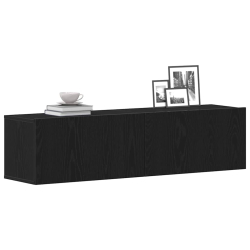 Szafka pod TV czarny dąb 120x30x30,5 cm materiał drewnopochodny
