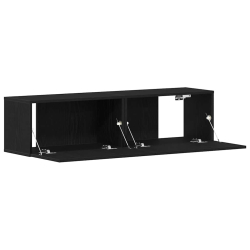 Szafka pod TV czarny dąb 120x30x30,5 cm materiał drewnopochodny