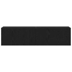 Szafka pod TV czarny dąb 120x30x30,5 cm materiał drewnopochodny