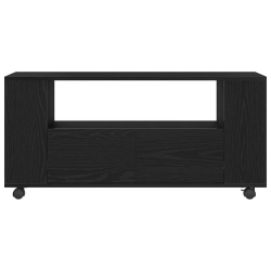 Szafka pod TV z kółkami, czarny dąb, 102x34,5x43 cm