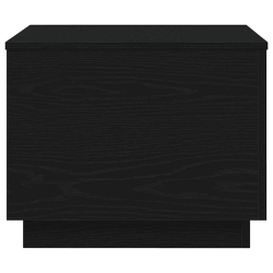 Stolik kawowy z oświetleniem LED, czarny dąb, 50x50x40 cm