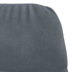 Fotel, ciemnoszary, obity aksamitem