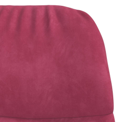 Fotel bujany, winna czerwień, tapicerowany aksamitem