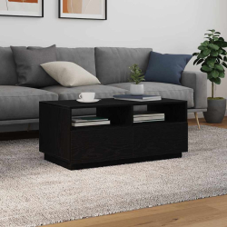 Stolik kawowy z oświetleniem LED, czarny dąb, 90x49x40 cm