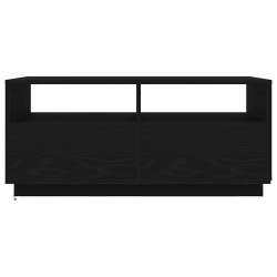 Stolik kawowy z oświetleniem LED, czarny dąb, 90x49x40 cm