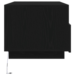 Stolik kawowy z oświetleniem LED, czarny dąb, 90x49x40 cm