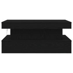 Stolik kawowy z oświetleniem LED, czarny dąb, 90x50x40 cm