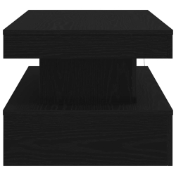 Stolik kawowy z oświetleniem LED, czarny dąb, 90x50x40 cm