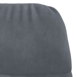 Fotel bujany, ciemnoszary, tapicerowany aksamitem