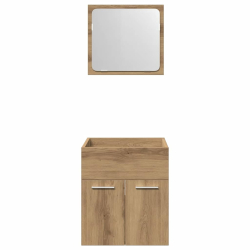 2-częściowy zestaw mebli łazienkowych, dąb artisan