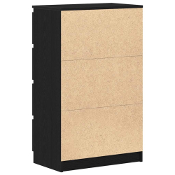 Komoda, czarny dąb, 60x35x98,5 cm, materiał drewnopochodny