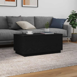 Stolik kawowy z oświetleniem LED, czarny dąb, 90x50x40 cm