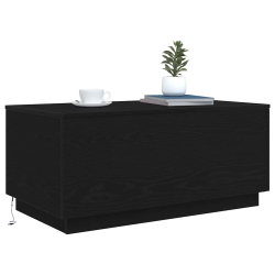 Stolik kawowy z oświetleniem LED, czarny dąb, 90x50x40 cm