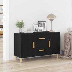 Komoda, czarny dąb, 100x36x60 cm, materiał drewnopochodny