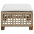 Stołek ogrodowy z poduszką, beżowy, 63,5x56x32 cm, rattan PE