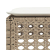 Stołek ogrodowy z poduszką, beżowy, 63,5x56x32 cm, rattan PE