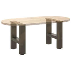 Nogi do stolika kawowego, naturalna stal, 2 szt., 40x(30-31) cm