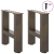 Nogi do stolika kawowego, naturalna stal, 2 szt., 40x(30-31) cm