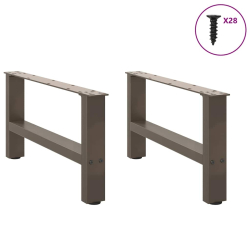 Nogi do stolika kawowego, naturalna stal, 2 szt., 70x(30-31) cm