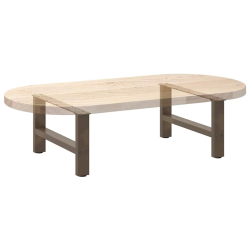 Nogi do stolika kawowego, naturalna stal, 2 szt., 70x(30-31) cm