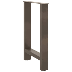 Nogi do stolika kawowego, naturalna stal, 2 szt., 50x(72-73) cm