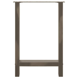 Nogi do stolika kawowego, naturalna stal, 2 szt., 50x(72-73) cm