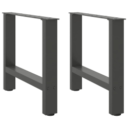 Nogi do stolika kawowego, antracyt, 2 szt., 60x(42-43) cm, stal