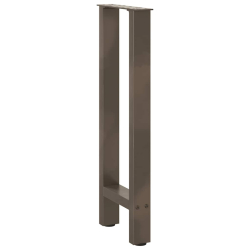 Nogi do stolika kawowego, naturalna stal, 2 szt., 38x(72-73) cm